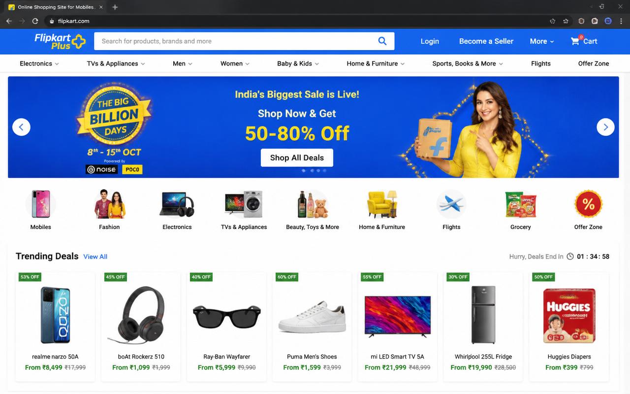 Flipkart-Style Shopping Platform — view 1